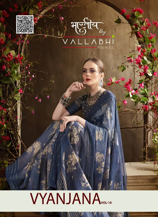 Vyanjana Vol 10 By Vallabhi Printed Georgette Sarees Wholesalers In Delhi